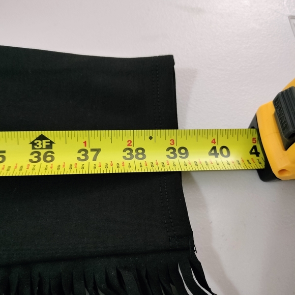 Fashion Nova Think Of Me Black Cropped Fringe Pants - Picture 8 of 8